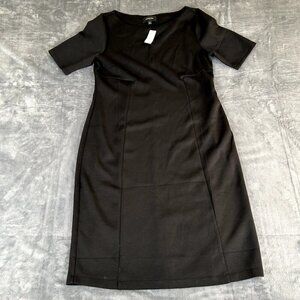 Banana Republic Black Knit Dress Size Large Quiet Luxuary Minimal Minimalist